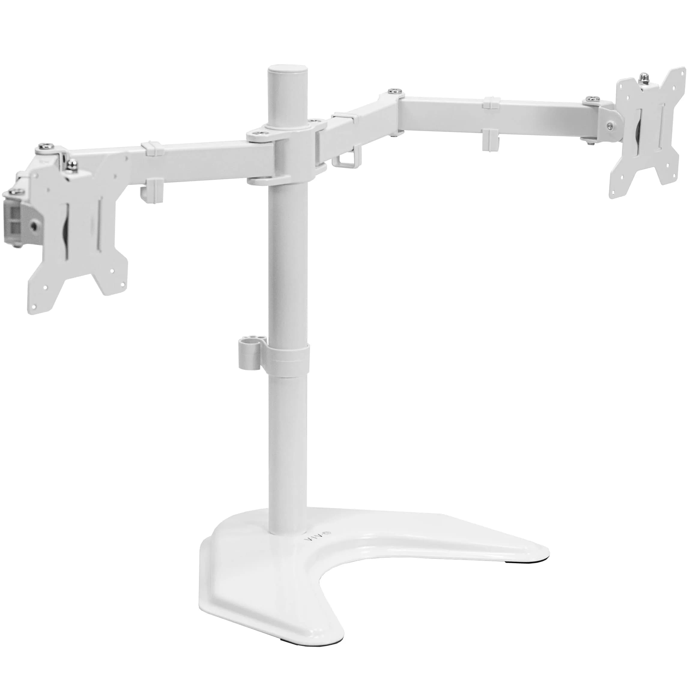 VIVO Dual Monitor Stand for 13-27 Inch Screens | Fully Adjustable, Heavy-Duty, VESA Compatible — White / 13" - 32" screens