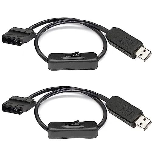 Gebildet Full Speed 12V Voltage Step-Up USB to 4-Pin PC Fan Cable | Power Adapter for Fans thumbnail 1