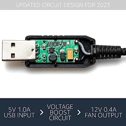 Gebildet Full Speed 12V Voltage Step-Up USB to 4-Pin PC Fan Cable | Power Adapter for Fans thumbnail 4