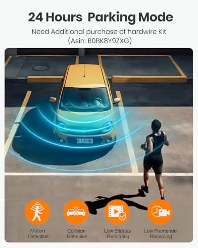 YEECORE 4K Dash Cam Front and Rear, Built-in WiFi GPS, 3" IPS Screen | Ultra HD 4K+1080P Dual Dash Cam with Night Vision thumbnail 5