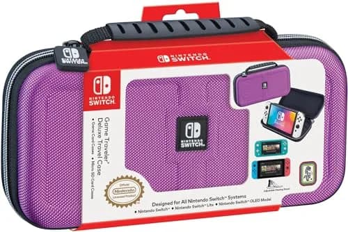 Game Traveler Deluxe Licensed Travel Case for Nintendo Switch OLED, Lite & Standard | Purple Ballistic Nylon thumbnail 1