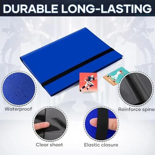 TiopLior Card Binder Album Folder Book Fit for MTG Baseball Football Sports Cards | 360 Pockets, Navy Blue thumbnail 3