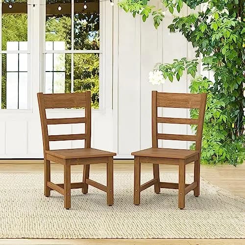 Cozyman Armless Outdoor Dining Chairs | All Weather Resistant HDPS Patio Support 350 LBS thumbnail 2