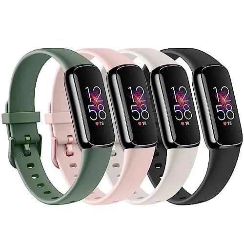 AK Sport Bands 4 Pack for Fitbit Luxe Small | Starlight/Avocado Green/Light Pink/Black thumbnail 1
