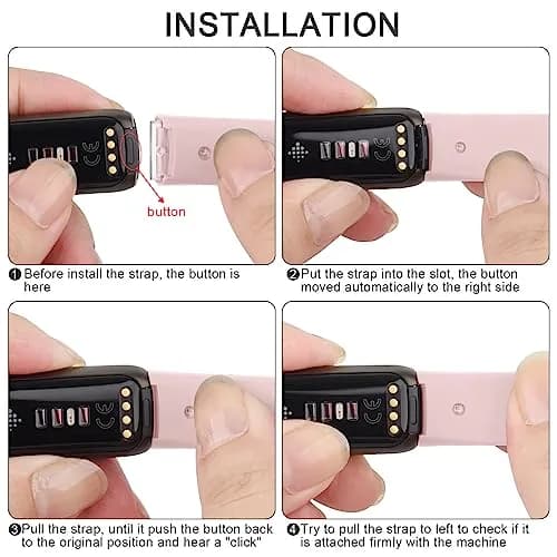 AK Sport Bands 4 Pack for Fitbit Luxe Small | Starlight/Avocado Green/Light Pink/Black thumbnail 3