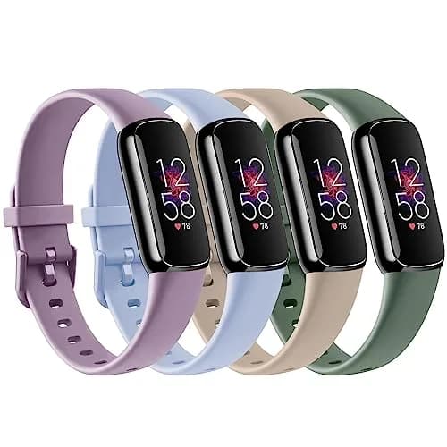 AK 4 Pack Sport Bands Compatible with Fitbit Luxe Small | 15mm Width thumbnail 1