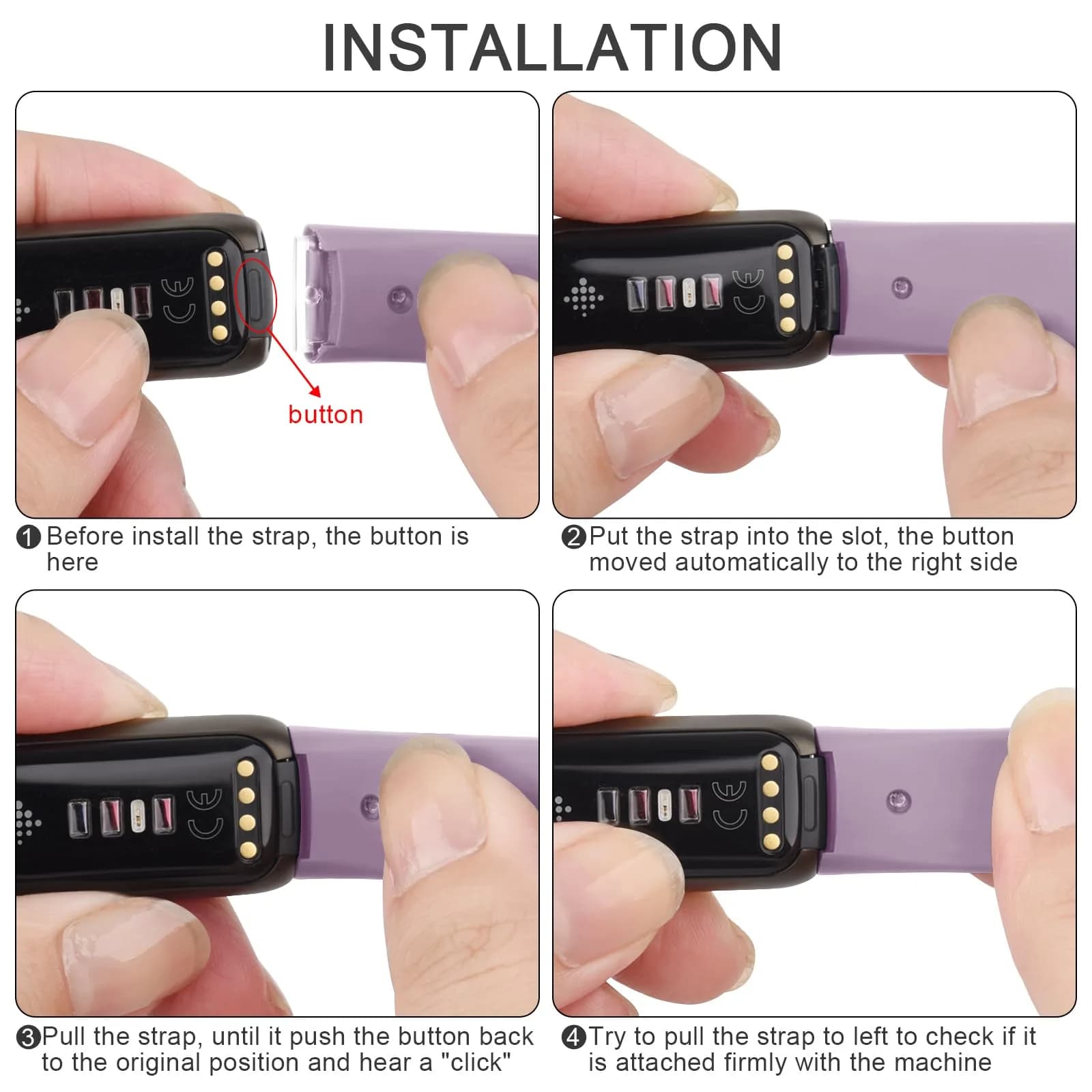 AK 4 Pack Sport Bands Compatible with Fitbit Luxe Small | 15mm Width - view 3