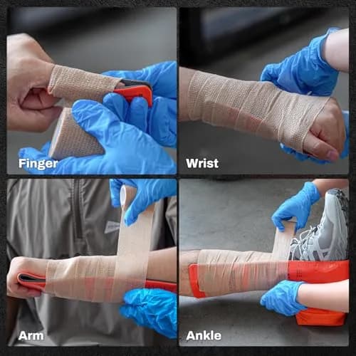 RHINO RESCUE 4-Size Moldable First Aid Splint Kit, Orange-Gray | Durable, Compact & Supportive for Emergency Use thumbnail 4