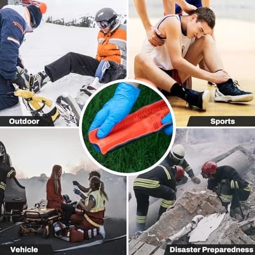 RHINO RESCUE 4-Size Moldable First Aid Splint Kit, Orange-Gray | Durable, Compact & Supportive for Emergency Use thumbnail 5