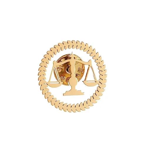 LLYANZ Libra Balance Advocate Brooch 2.5cm | Justice & Equity Symbol for Men thumbnail 1