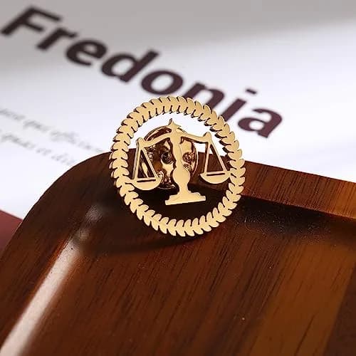 LLYANZ Libra Balance Advocate Brooch 2.5cm | Justice & Equity Symbol for Men thumbnail 4
