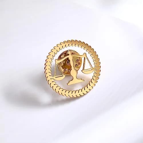LLYANZ Libra Balance Advocate Brooch 2.5cm | Justice & Equity Symbol for Men thumbnail 5