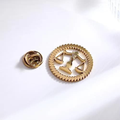 LLYANZ Libra Balance Advocate Brooch 2.5cm | Justice & Equity Symbol for Men thumbnail 6