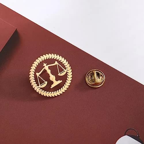 LLYANZ Libra Balance Advocate Brooch 2.5cm | Justice & Equity Symbol for Men thumbnail 7