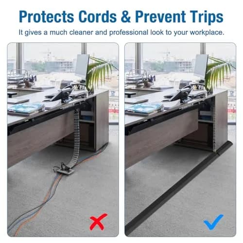 Eapele Heavy Duty Floor Cord Cover Protector 2.0 m (6.5 ft) | Prevents Tripping Hazards thumbnail 7