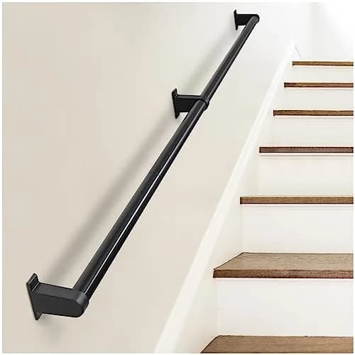SDNBHT Industrial Stair Railing Metal Hand Rails 6ft | Aluminum Wall Mount Handrail for Indoor & Outdoor Steps thumbnail 1
