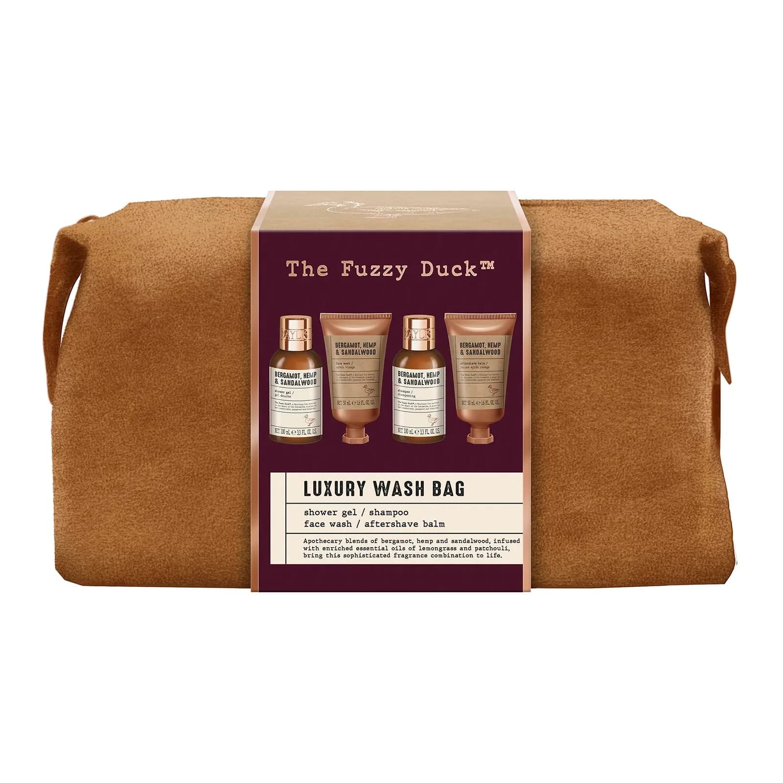 Baylis & Harding The Fuzzy Duck Luxury Wash Bag Gift Set For Men | Bergamot, Hemp & Sandalwood Scent | 200ml (6.76 Fl Oz) Set - view 2