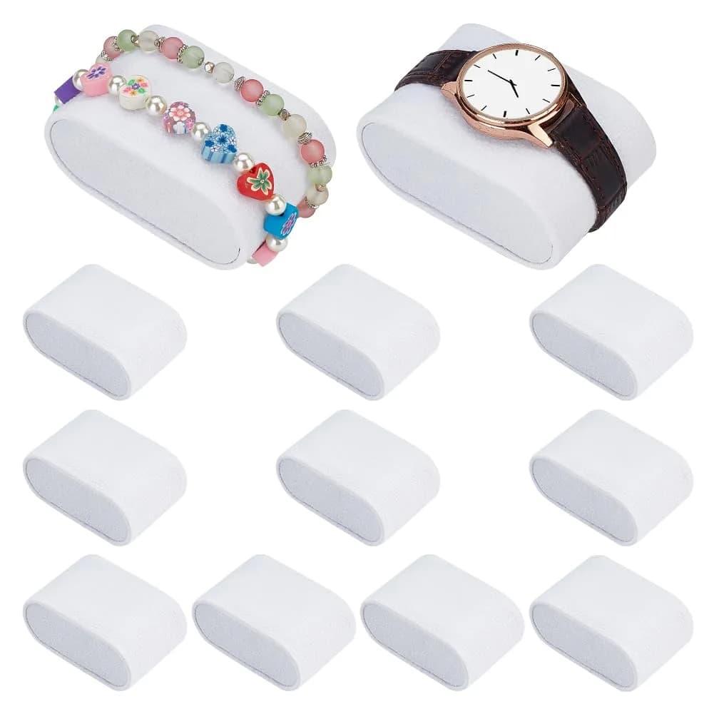 PH PandaHall 12pcs Watch Pillow Inserts 2.8×1.8×1.5" White Watch Display Pillow for Jewelry & Small Business — White-12pcs