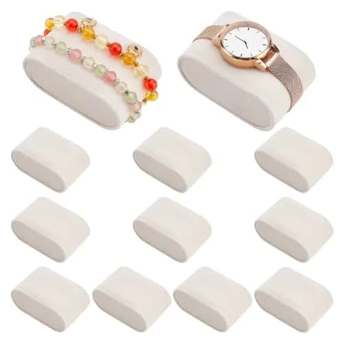 PH PandaHall 12pcs Watch Pillow Inserts Beige | Jewelry Display Cushion for Small Business thumbnail 1