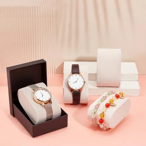 PH PandaHall 12pcs Watch Pillow Inserts Beige | Jewelry Display Cushion for Small Business thumbnail 4