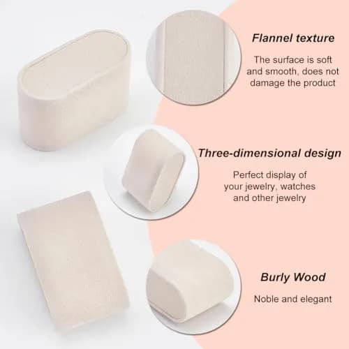 PH PandaHall 12pcs Watch Pillow Inserts Beige | Jewelry Display Cushion for Small Business thumbnail 3