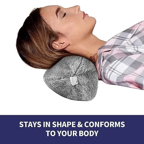 VCOMSOFT Recliner Headrest Pillow Dark Grey | Adjustable Bone Neck Pillow for Sleeping & Lumbar Support thumbnail 9