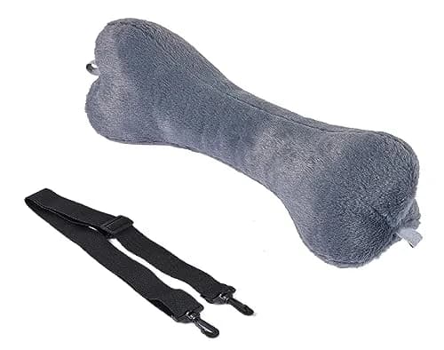 VCOMSOFT Recliner Headrest Pillow Dark Grey | Adjustable Bone Neck Pillow for Sleeping & Lumbar Support thumbnail 4