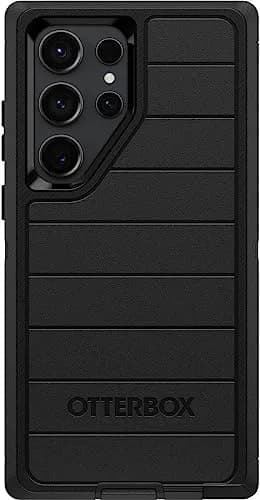 OtterBox Galaxy S23 Ultra Defender Series Case - Black | Rugged & Microbial Defense (Large) thumbnail 1