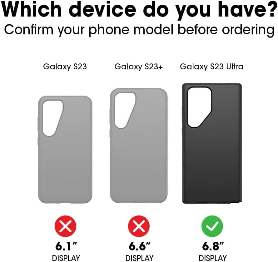 OtterBox Galaxy S23 Ultra Defender Series Case - Black | Rugged & Microbial Defense (Large) thumbnail 3