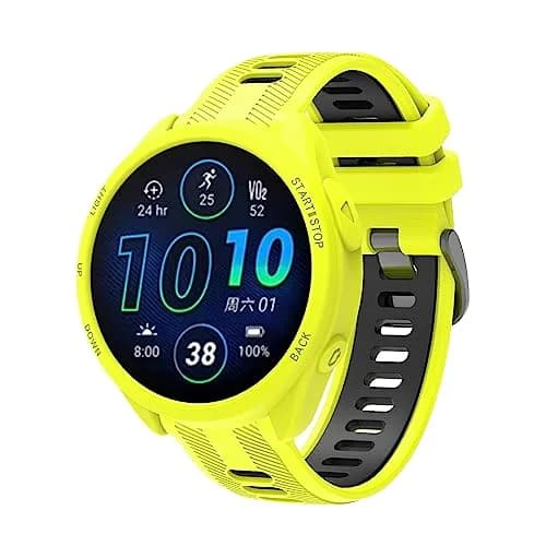 TenCloud Silicone Watch Case for Garmin Forerunner 965 | 3 Pack Black+White+Yellow thumbnail 4