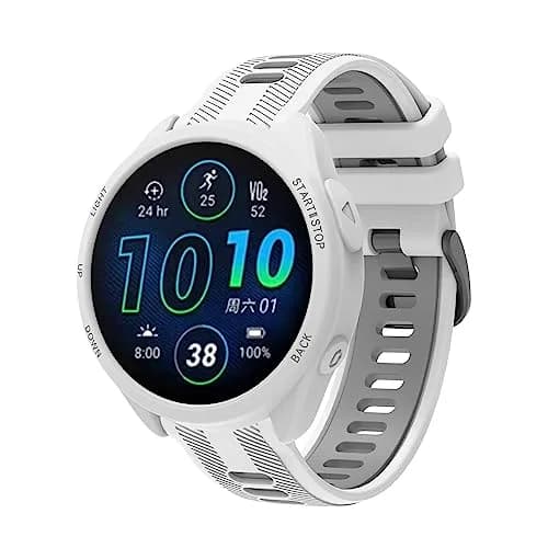 TenCloud Silicone Watch Case for Garmin Forerunner 965 | 3 Pack Black+White+Yellow thumbnail 7