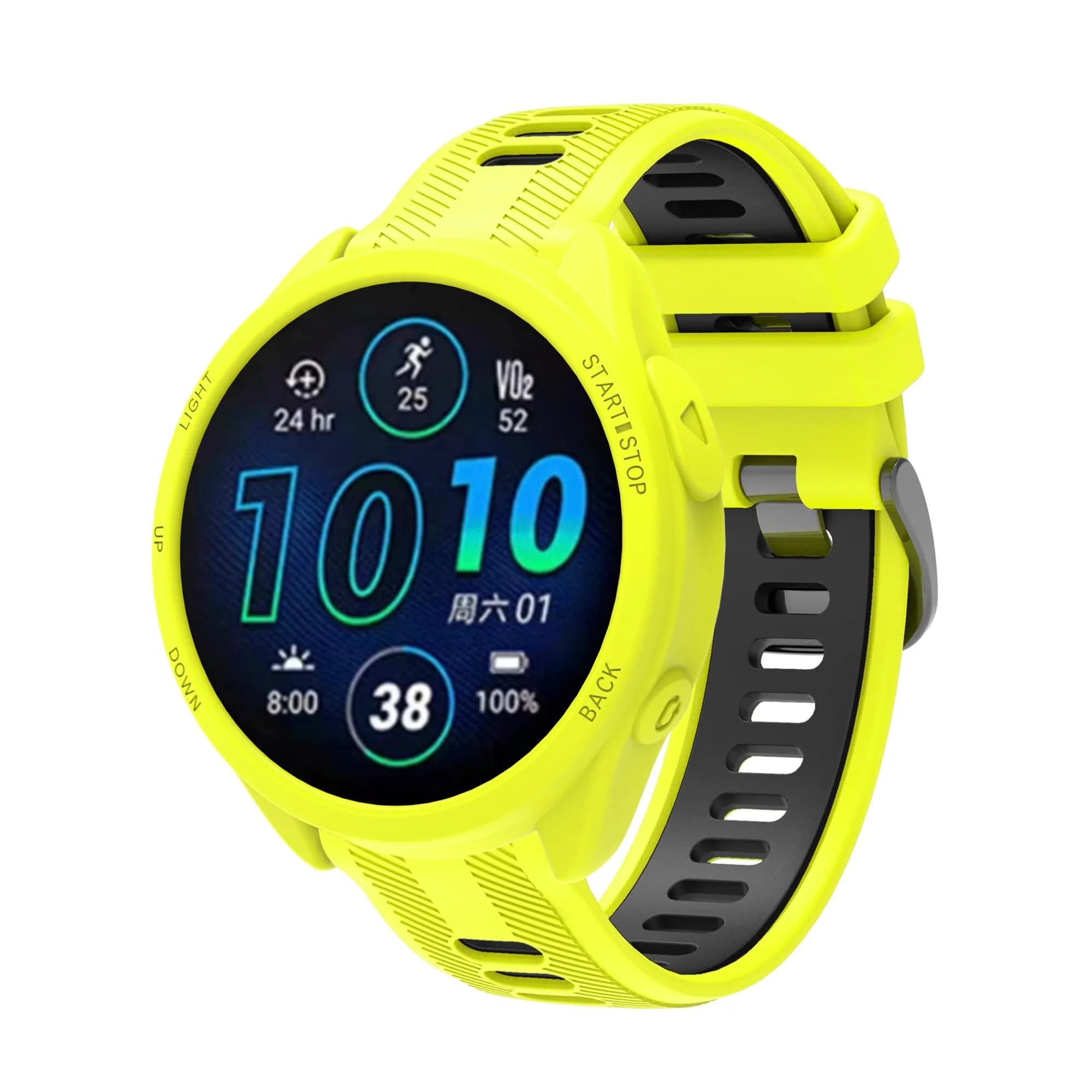 TenCloud Silicone Watch Case for Garmin Forerunner 965 | 3 Pack Black+White+Yellow - view 4