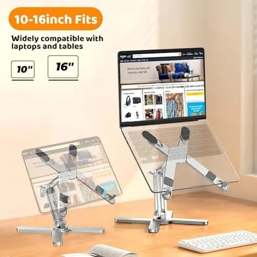 Moallia N86 360 Rotating Laptop Stand 790g (1.75 lb) | Adjustable Aluminum Ergonomic Riser for Laptops up to 16 Inches thumbnail 6