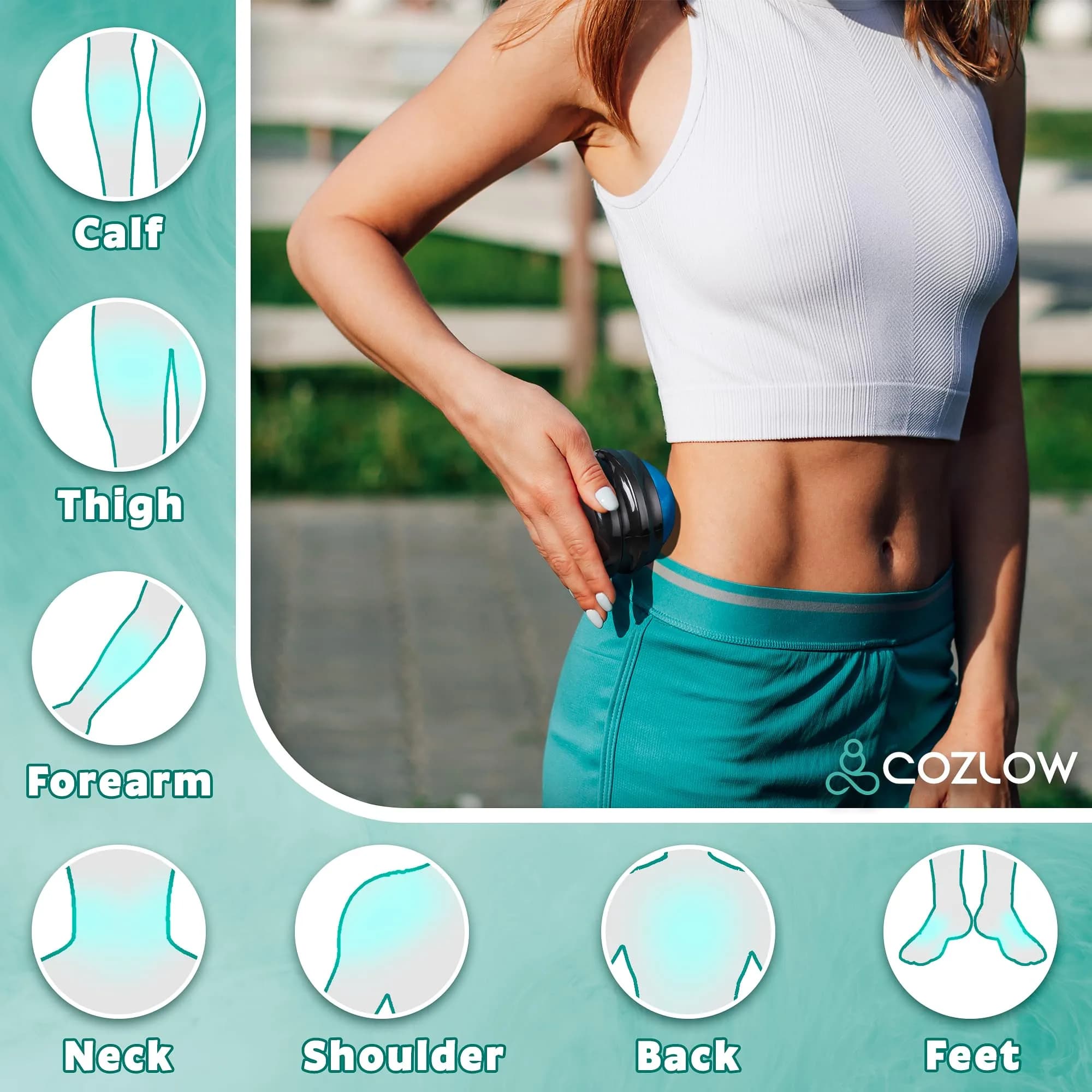 COZLOW Massage Ball, Muscle Massager Roller, Trigger Point Deep Tissue Release with 360° Rotation | 6.5cm (2.56in) - view 4