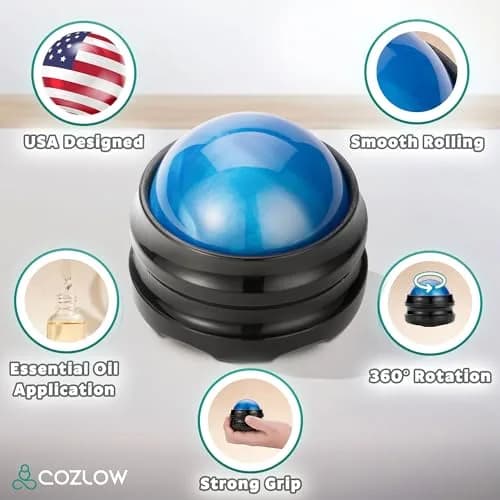 COZLOW Massage Ball, Muscle Massager Roller, Trigger Point Deep Tissue Release with 360° Rotation | 6.5cm (2.56in) thumbnail 5