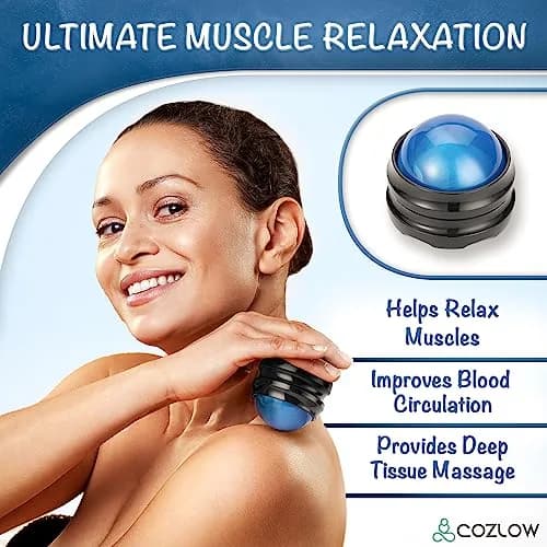 COZLOW Massage Ball, Muscle Massager Roller, Trigger Point Deep Tissue Release with 360° Rotation | 6.5cm (2.56in) thumbnail 2