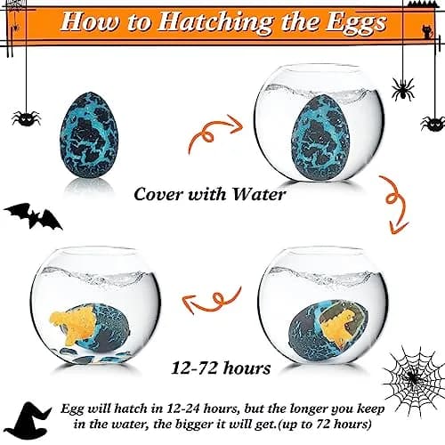ANPHILE Halloween Party Favors 30 Pack Halloween Hatching Dinosaur Eggs | Kids Dinosaur Surprise Party Bag thumbnail 4