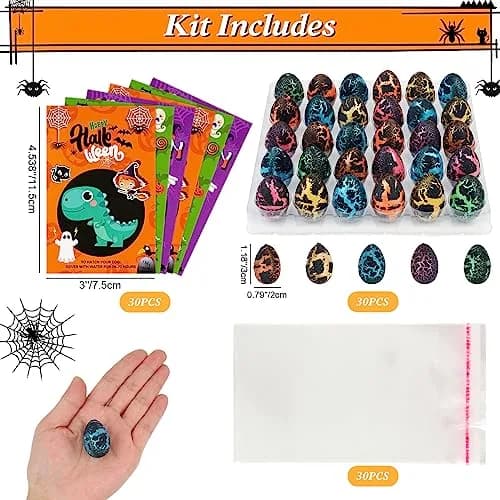 ANPHILE Halloween Party Favors 30 Pack Halloween Hatching Dinosaur Eggs | Kids Dinosaur Surprise Party Bag thumbnail 5
