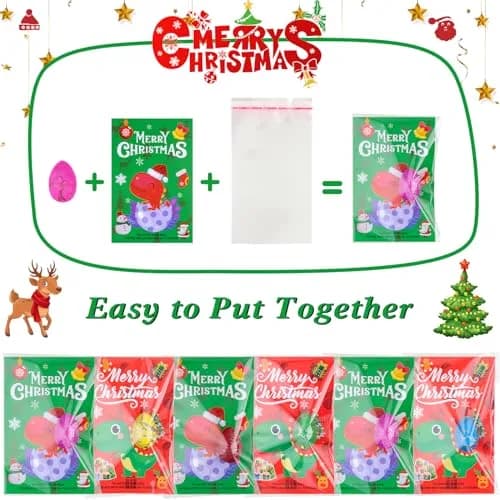 ANPHILE Christmas Party Favors 30 Pack | Hatching Dinosaur Eggs & Cards for Kids thumbnail 5