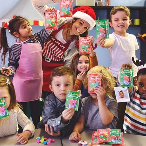 ANPHILE Christmas Party Favors 30 Pack | Hatching Dinosaur Eggs & Cards for Kids thumbnail 7