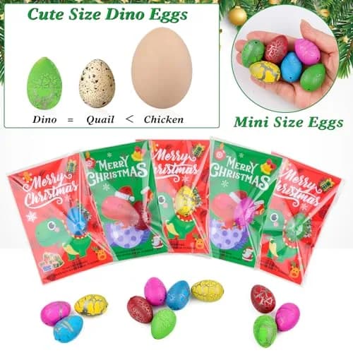 ANPHILE Christmas Party Favors 30 Pack | Hatching Dinosaur Eggs & Cards for Kids thumbnail 2