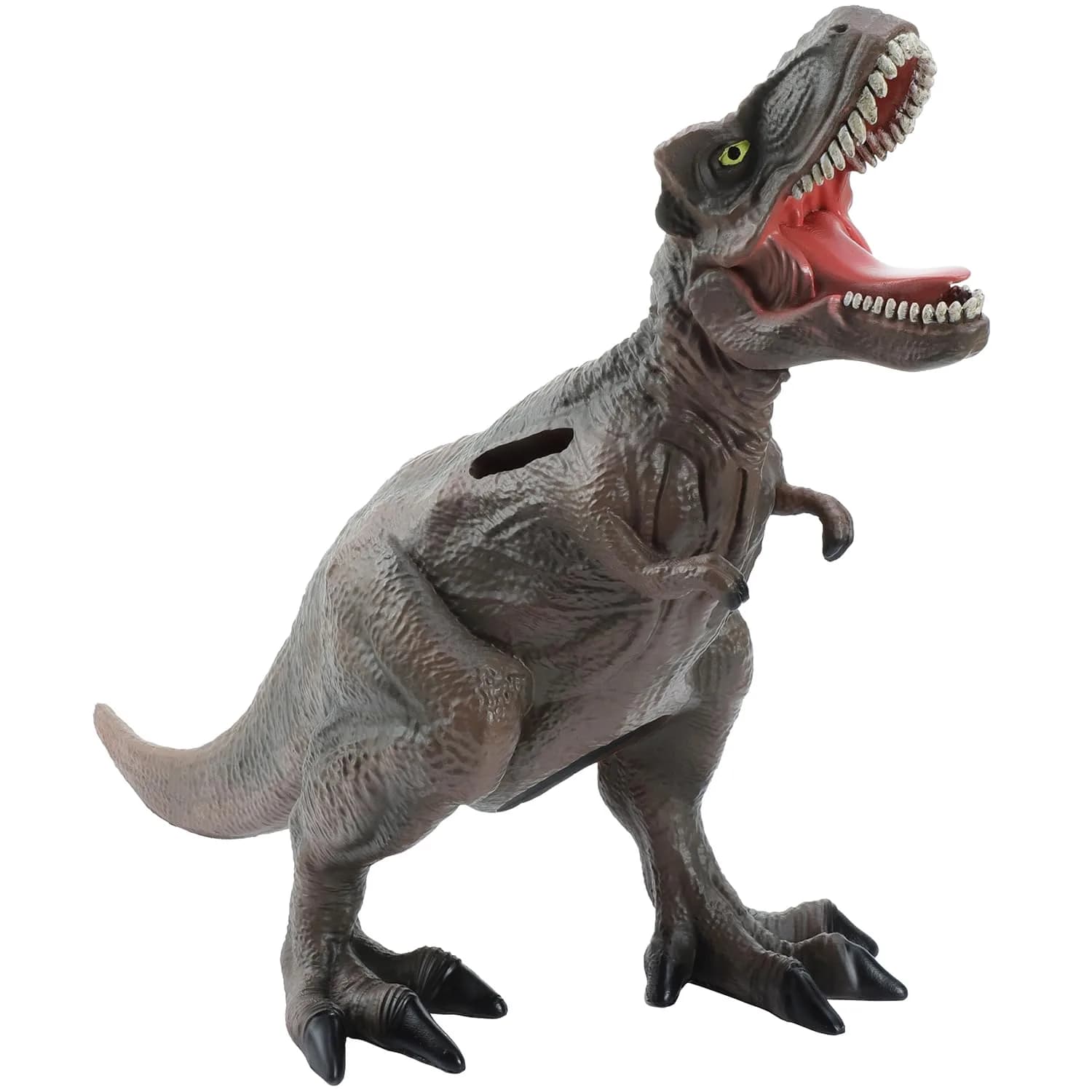 MASSJOY Dinosaur Piggy Bank 10in Brown T-Rex | Kid's Coin Saving Toy - main product image