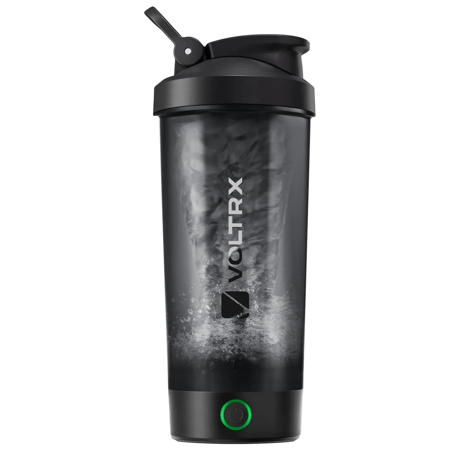 VOLTRX Merger Electric Protein Shaker Bottle 675ml (24oz) | USB C Rechargeable Mixer for Smooth Shakes — Black