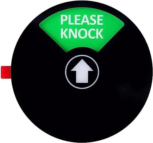 Kichwit Privacy Sign for Office Door, Do Not Disturb Sign, Out of Office, Please Knock, In a Meeting, 6 Inch Black | 4-Way Status Indicator thumbnail 6