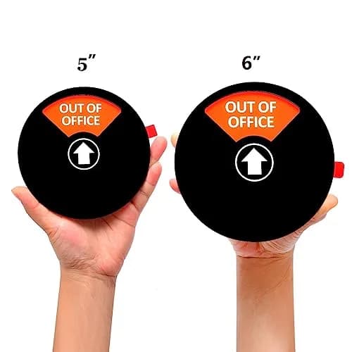Kichwit Privacy Sign for Office Door, Do Not Disturb Sign, Out of Office, Please Knock, In a Meeting, 6 Inch Black | 4-Way Status Indicator thumbnail 2
