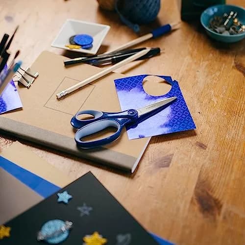 Fiskars 7" SoftGrip Left-Handed Student Scissors for Kids 12+ | Precise, Ergonomic & Glitter Handle thumbnail 7