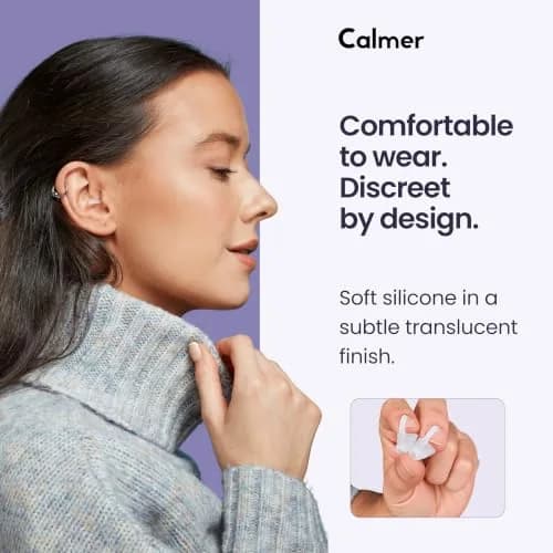 FLARE AUDIO Calmer | Noise Reducing Ear Plugs Alternative | Reusable Silicone, Soft Blue, One Size thumbnail 4