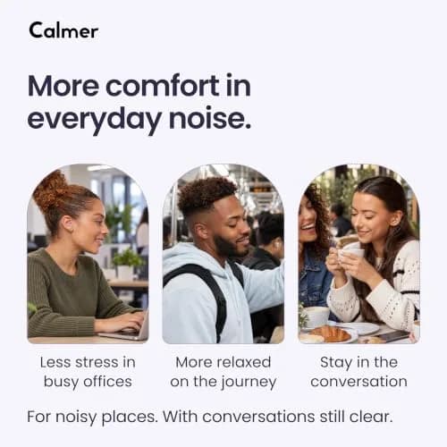 FLARE AUDIO Calmer | Noise Reducing Ear Plugs Alternative | Reusable Silicone, Soft Blue, One Size thumbnail 7