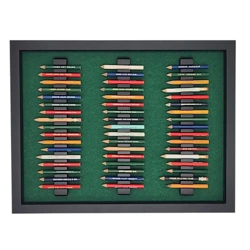 18hills Premium Wood Golf Pencil Case Holder Display 17.4x13.7x1.25 inches | Holds 51 Pencils thumbnail 1
