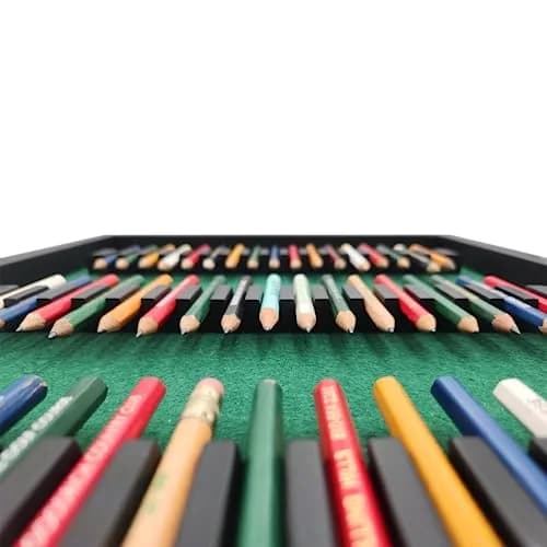 18hills Premium Wood Golf Pencil Case Holder Display 17.4x13.7x1.25 inches | Holds 51 Pencils thumbnail 6